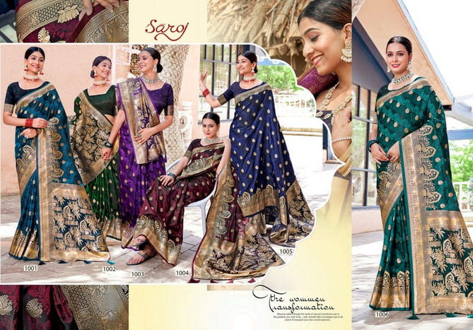 Royal Queen Vol 11 By Saroj Designer Soft Satin Silk Sarees Wholesale Online
